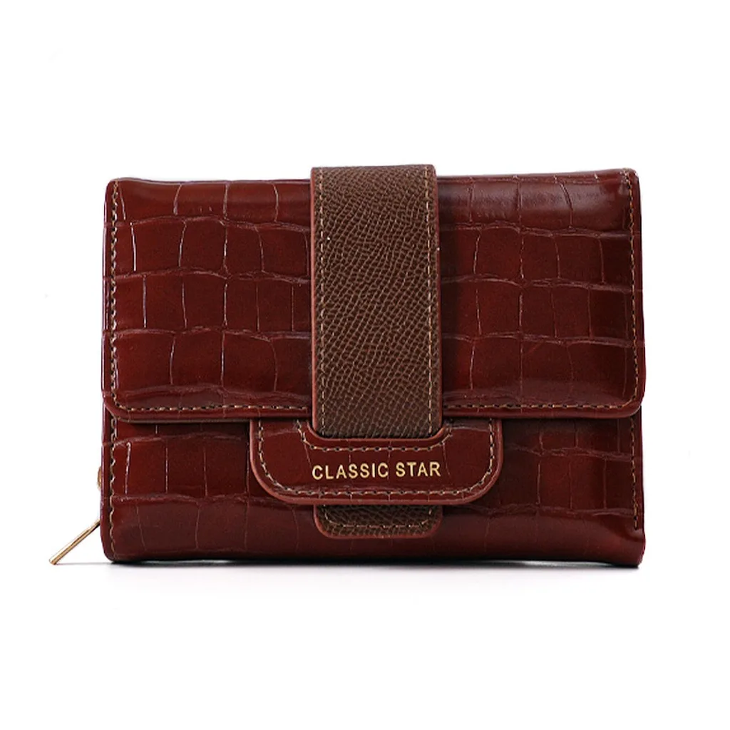 Card Holder Minimalist Small Purse Mini Trifold Wallet Elegant Crocodile Embossed Pu Wallet For Daily Outings Dating Daily