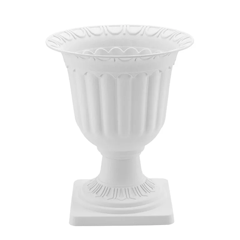 Pot de fleurs Weng en plastique blanc, style européen rétro, accessoire de décoration pour mariage