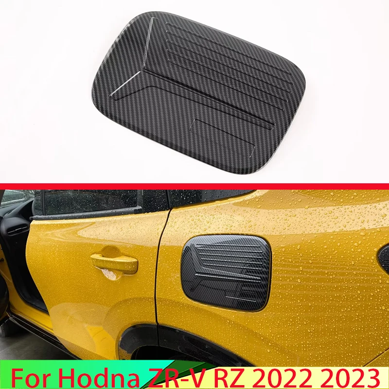 For HONDA ZR-V RZ 2022 2023 Car Accessories Carbon Fiber Style Fuel Tank Cap Cover Trim Oil Cap Protective