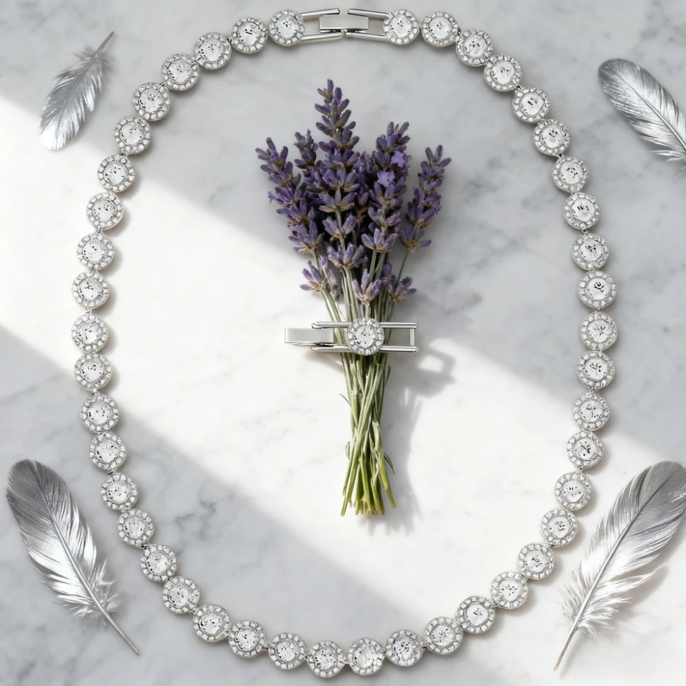 

Premium Jewelry Shiny Tassel Water Drop Cubic Zirconia 2 Layer Pearl Bridal Necklace for Women Wedding Party T743