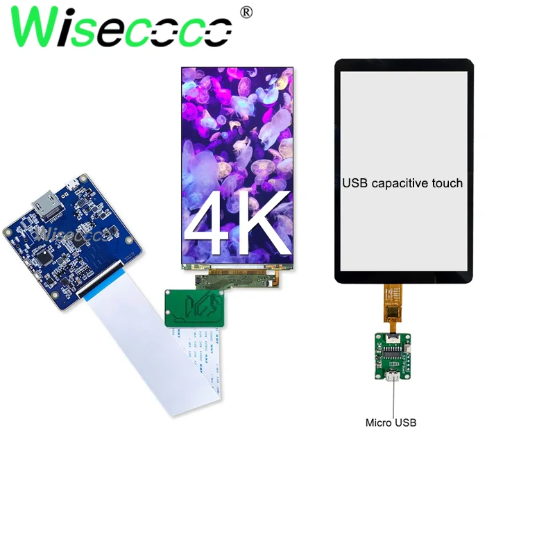 5.5 Inch 4K 2160x3840 UHD Touch LCD Module MIPI  LCD Screen Display MIPI Driver Board