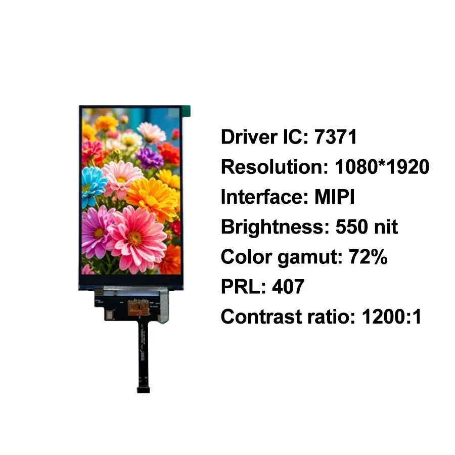 5.4-inch TFT 1080x1920 Resolution MIPI Interface IPS High-Brightness Display