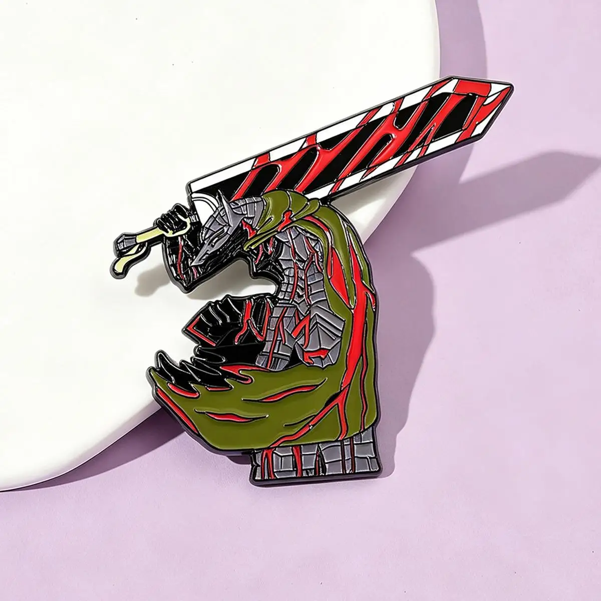 Anime Berserk Guts Dragonslayer Enamel Brooch Cartoon Character Backpack Lapel Metal Badge Cosplay Jewelry Accessories Fan Gifts