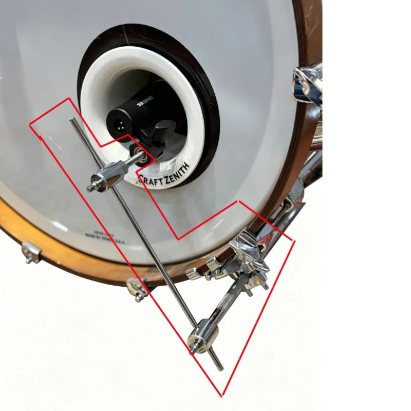 Drum Kit Microphone Stand Portable Microphone Clip Professional Stable Bass Drum Mic Iron Bracket Stage Performance Accessories