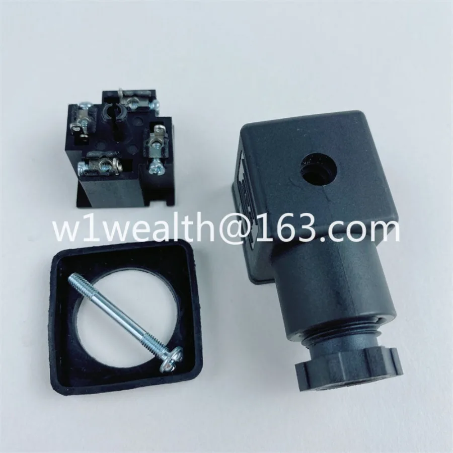 DIN43650A Hydraulic electromagnetic pulse valve Coil junction box plug Pneumatic terminal with light