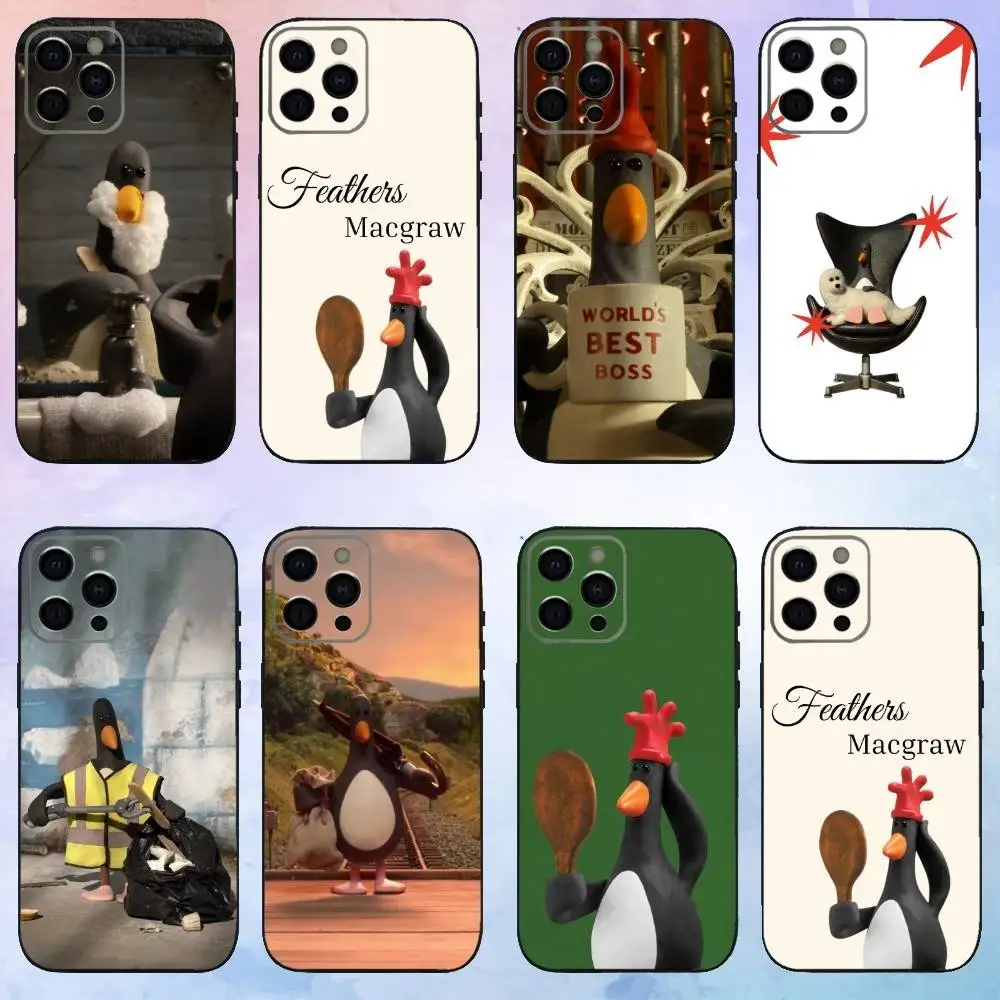 

F-Feathers M-McGraw Phone Phone Case For iPhone17,16,15,14,13,12,11 Plus,Pro Max Soft Black Cover