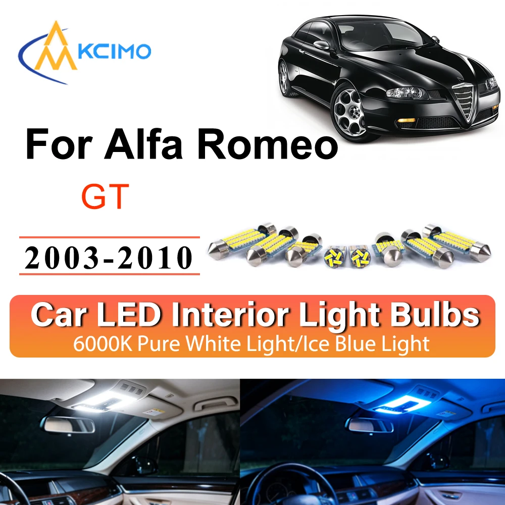Interior LED Lighting Kit No Wiring For Alfa Romeo GT 2003-2010 Car Lamp Footwell Dash Light Auto Accessories