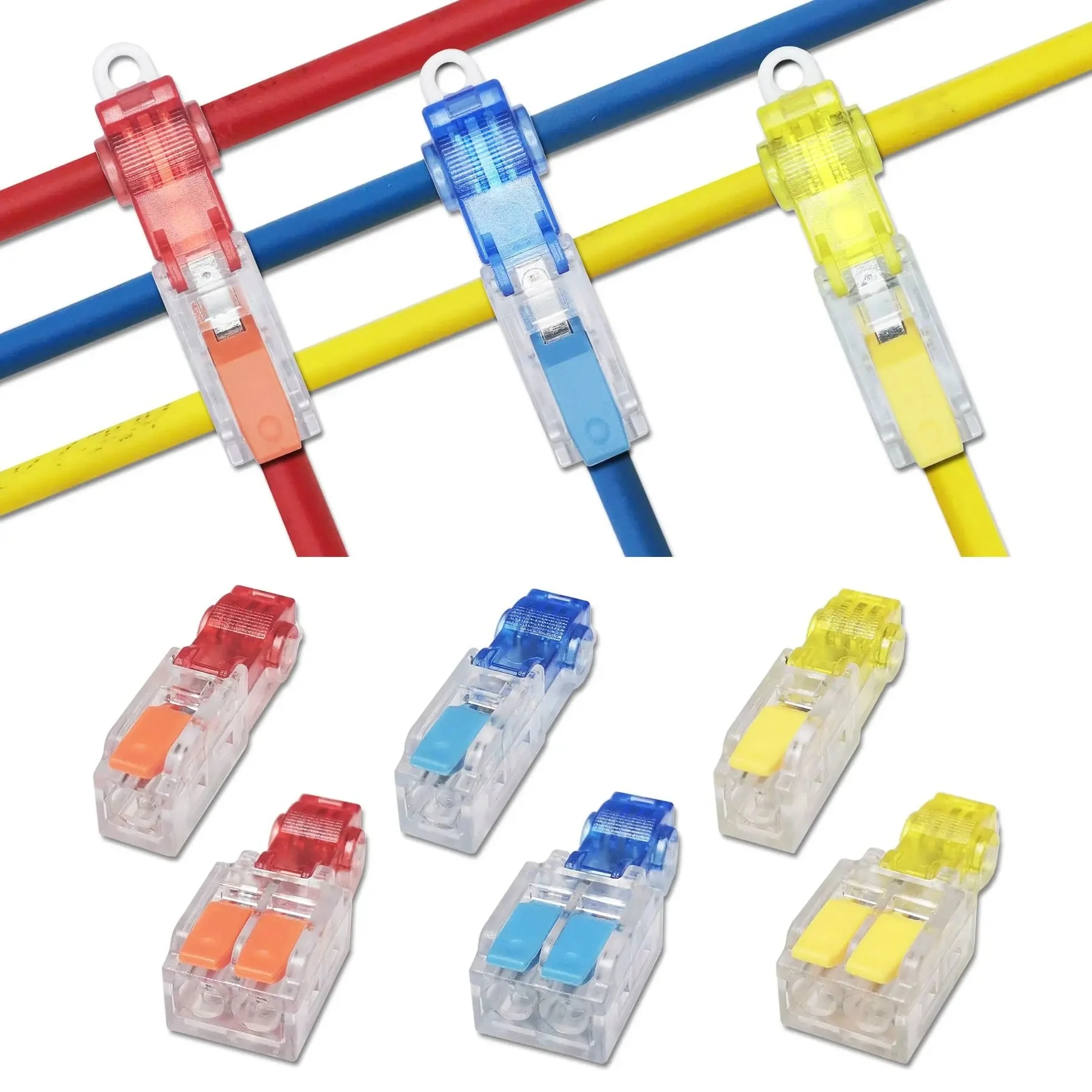 T-Type Stripping Free Wiring Connector With Fixing Hole Quick Branch Splice Junction box lever Wire connector 32A