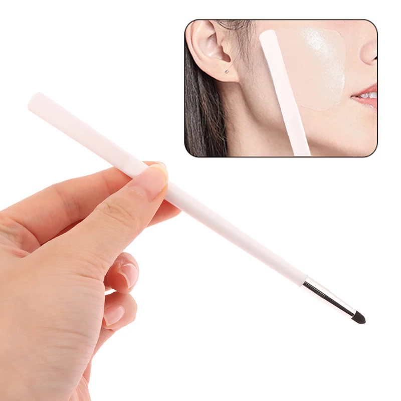 Brocha correctora para base, raspador, herramienta cosmética de doble cabeza debajo de los ojos para maquillaje, Corrector de crema, cepillo para detalles, maquillaje líquido