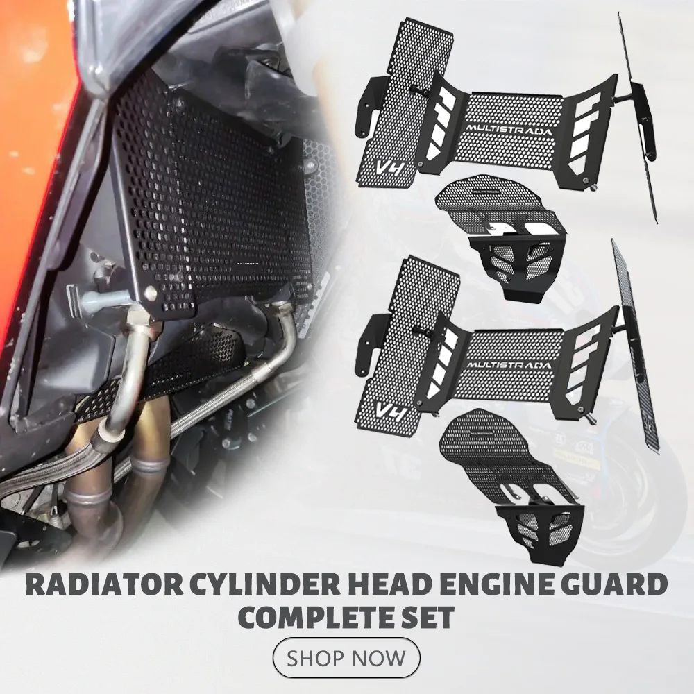

2024-2025-2026 Motorcycle Radiator Cylinder Head Engine Guard Complete Set For Ducati Multistrada V4 Pikes Peak V4 S Sport Rally