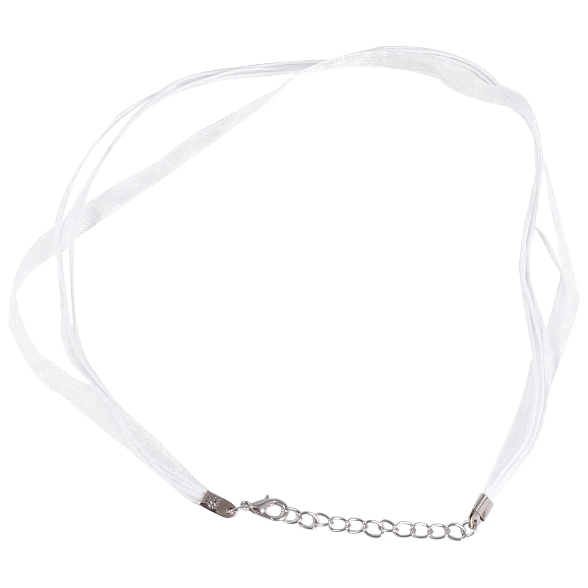 

100 Pcs Jewelry Snow Yarn Wax Thread Adjustable Necklace Cord Rope Small Clasp Accessories White Making