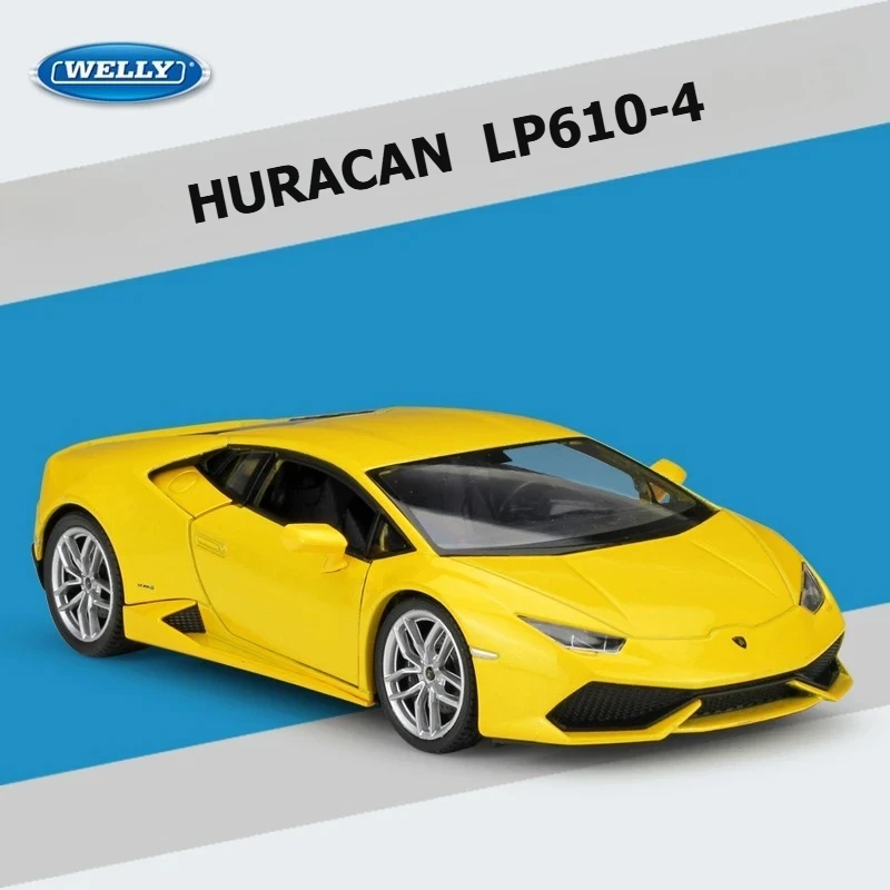 

WELLY 1:24 LP610-4 Модель спортивного автомобиля из сплава, имитационная модель, детская игрушка, подарок, коллекционная литая модель автомобиля из сплава