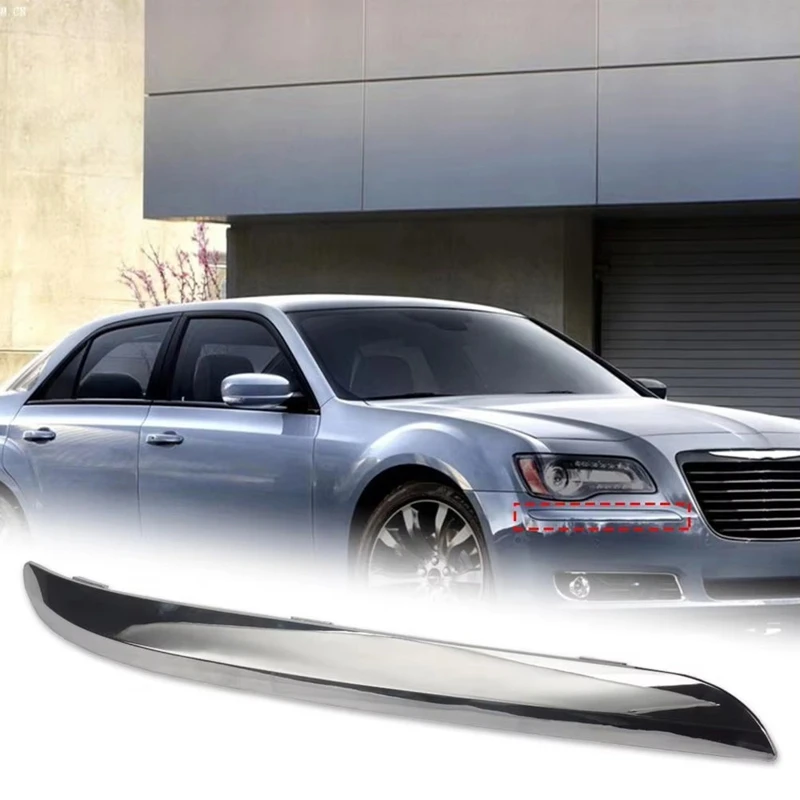 Tira embellecedora de parachoques delantero, moldura cromada para parachoques delantero para 300 Accent 2011-2014, tira embellecedora de parachoques delantero derecha 68127940AB