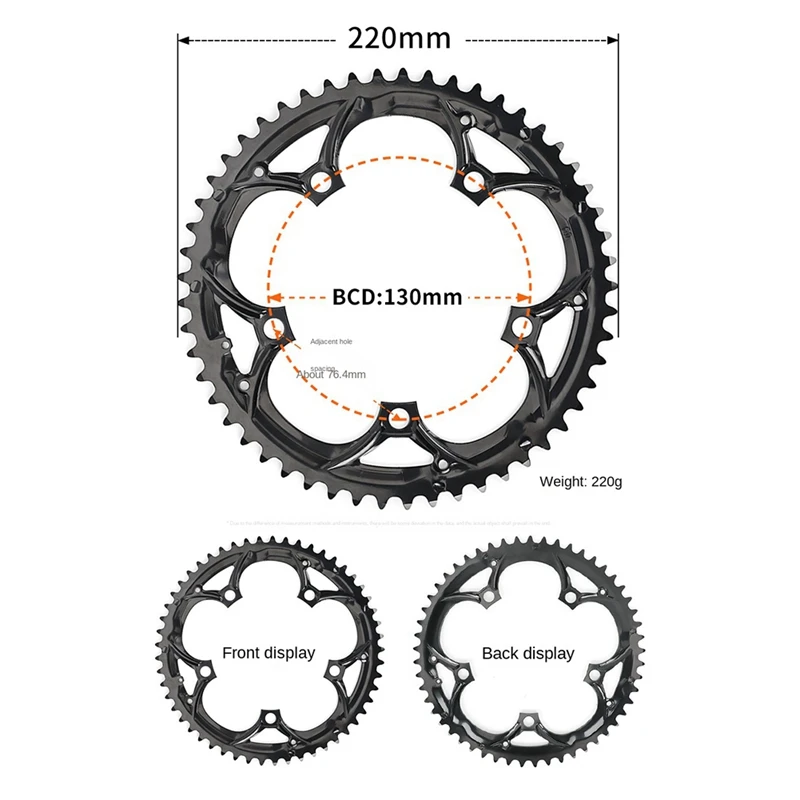 Road Bicycle Crankset 53 50 39 34T Gear Universal Bicycle BCD130 110 Disc Repair Parts