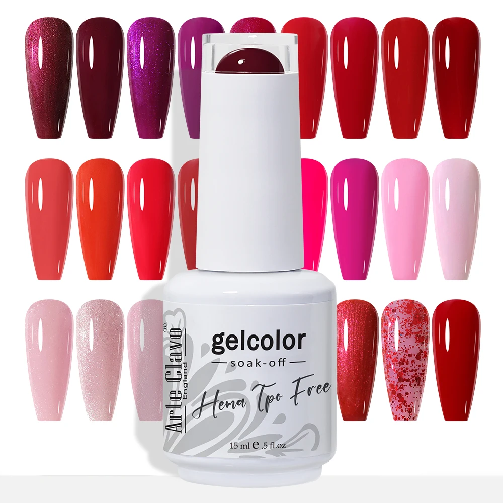 Nail Art Red Wine - Arte Clavo 15ML Gel Nail Polish