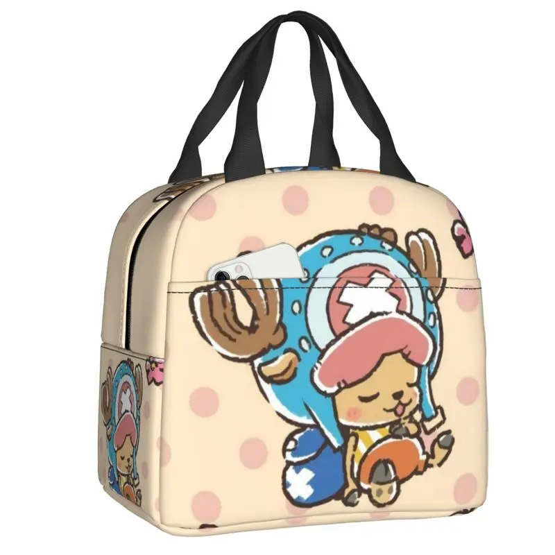 

Изолированные сумки для обеда Tony Tony Chopper на заказ для школы и офиса, цельный многоразовый термохолодильник, ланч-бокс для женщин и детей
