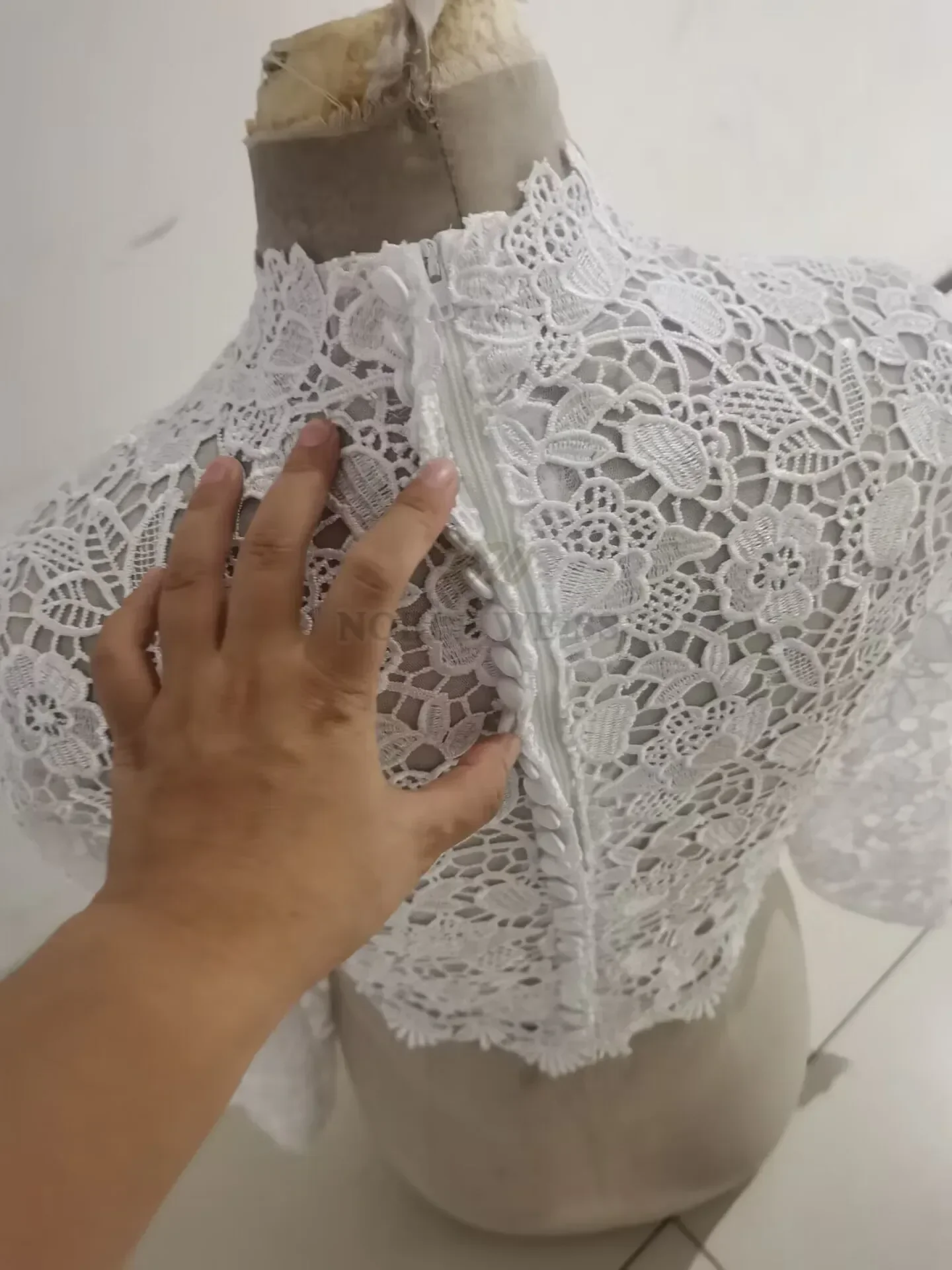 Chaqueta de boda de manga larga, abrigo de boda de encaje, Bolero con cremallera, talla grande