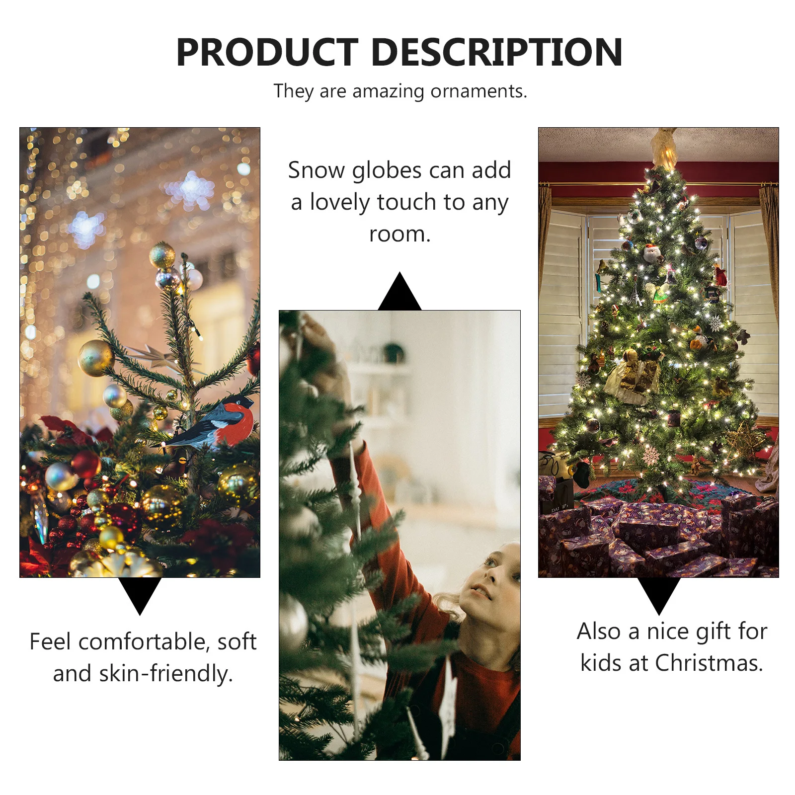 

2Pcs Resin Christmas Snow Globes Crystal Balls Creative Desktop Ornaments Santa Claus Snow Globe Gift Holiday Table Decoration