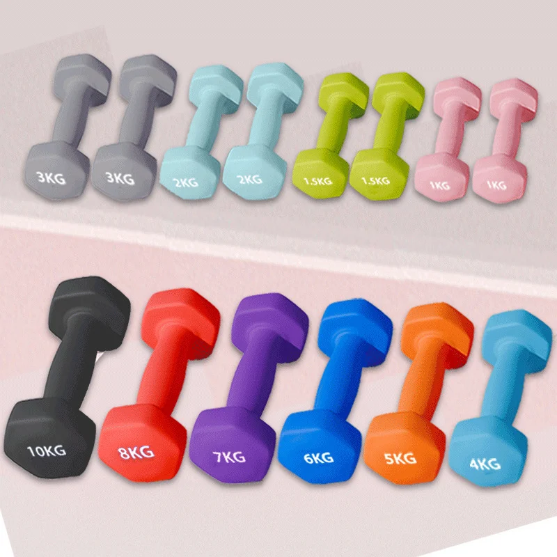 

Набор гантелей с фиксированным весом в форме шестигранника, 2 кг, из цельного чугуна, для тренировок, для женщин