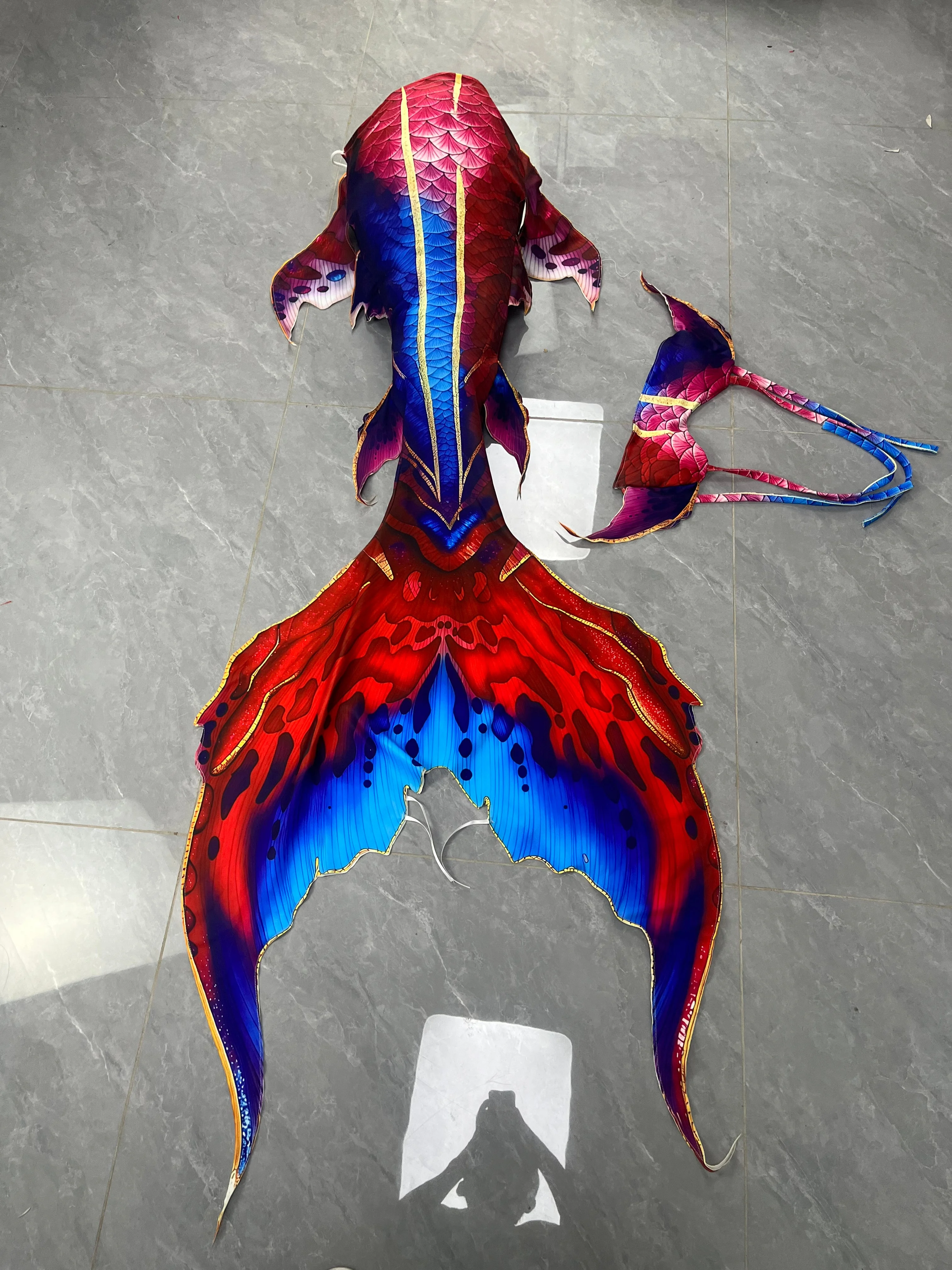 

New Gradient Color Adult Mermaid Tail High-Definition Underwater Performance Costume For Beach Vacation