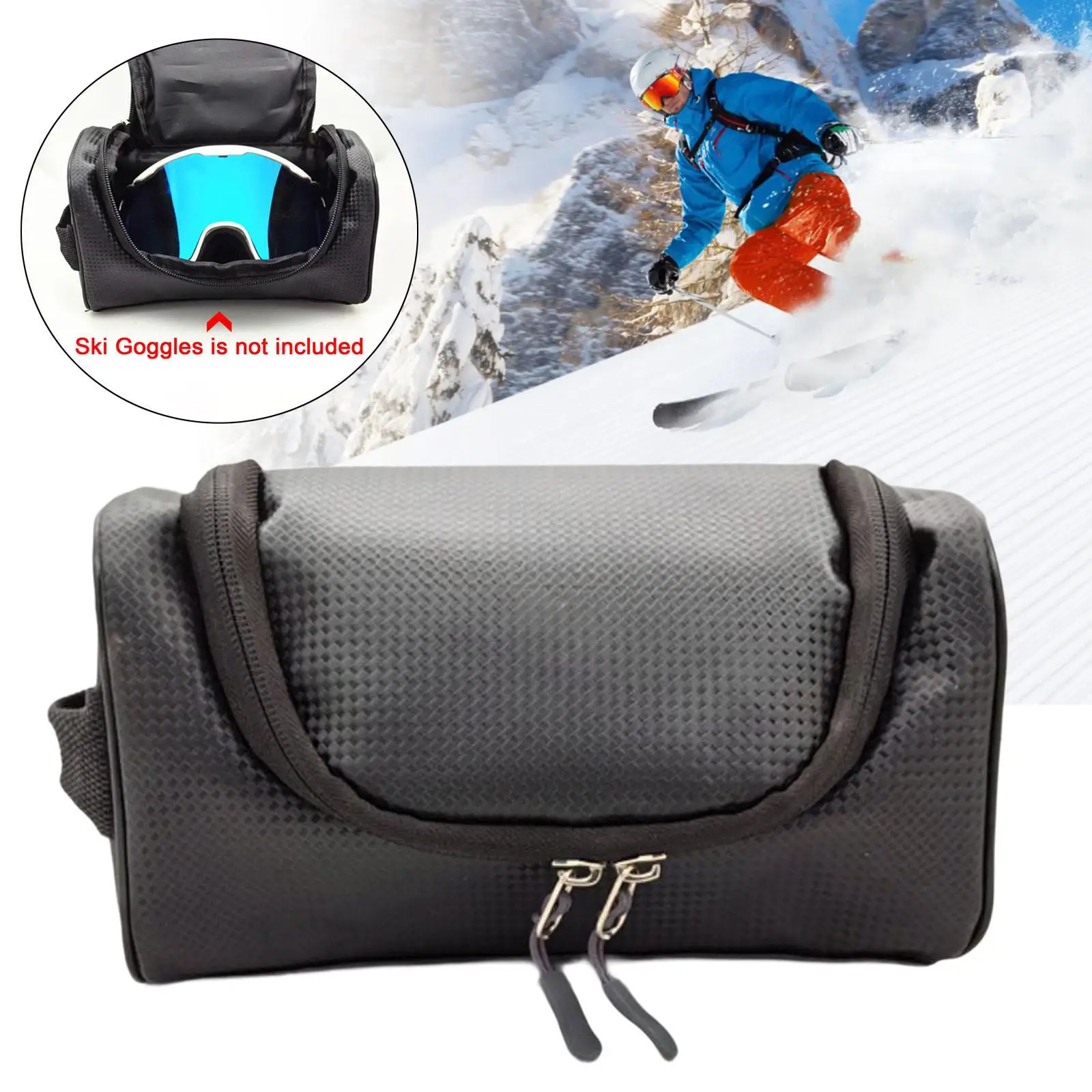 حافظة نظارات التزلج، حامل تخزين، حقيبة حمل خفيفة الوزن للسفر، صندوق حماية، حقيبة نظارات الثلج، حافظة نظارات رياضية