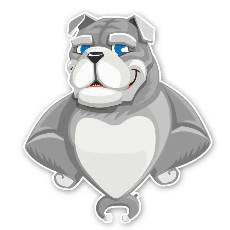 

PVC Fashion Car-Stickers Ferocious Strong Dog Cartoon Sticker Car Accessories for Windshield Window Trunk Bumper 15*11cm
