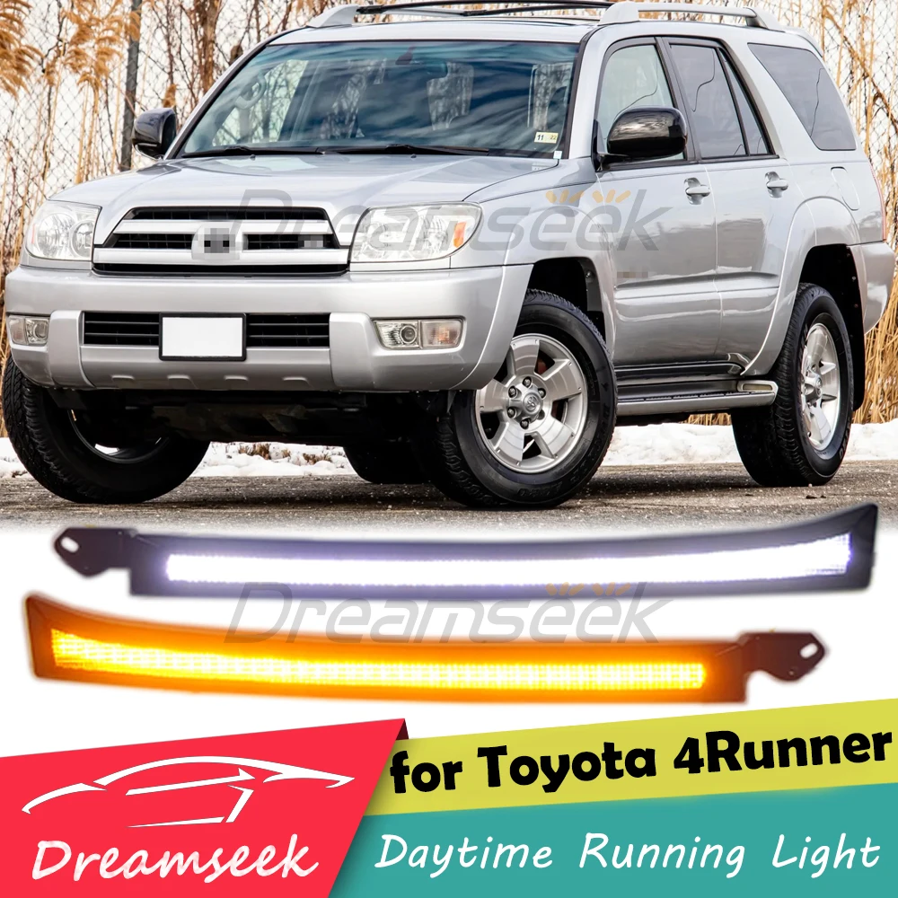 

LED Front Side Marker Headlight Trim Light for Toyota 4Runner 2003 2004 2005 Front DRL w/ Sequential Dynamic Turn Signal Lamp
