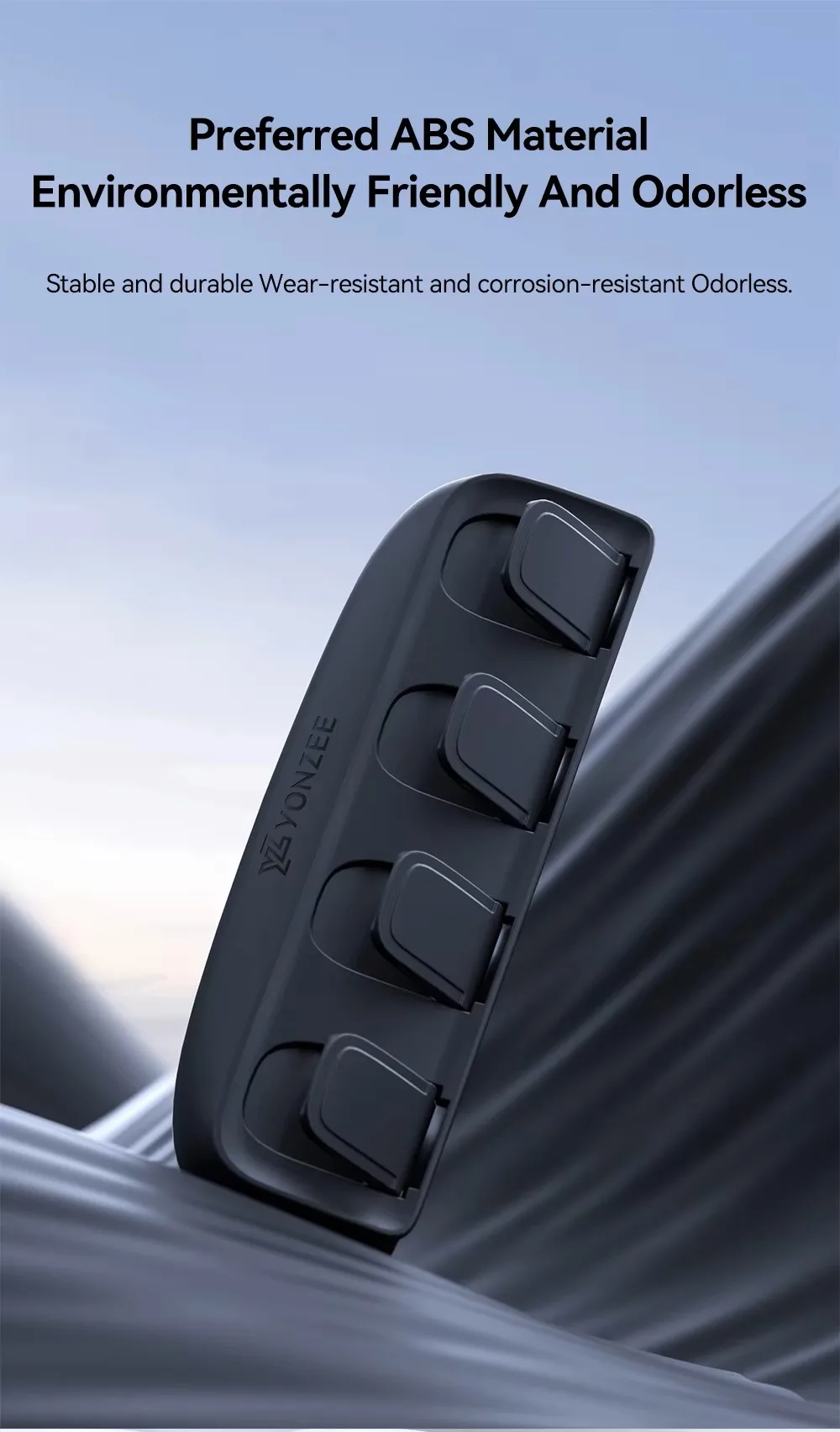 YZ für Tesla Model YL Y 3 Highland Juniper 2021-2026 Klappbarer Auto-Rücksitz-Aufbewahrungshaken Organizer ABS Automobilzubehör – Detail 11