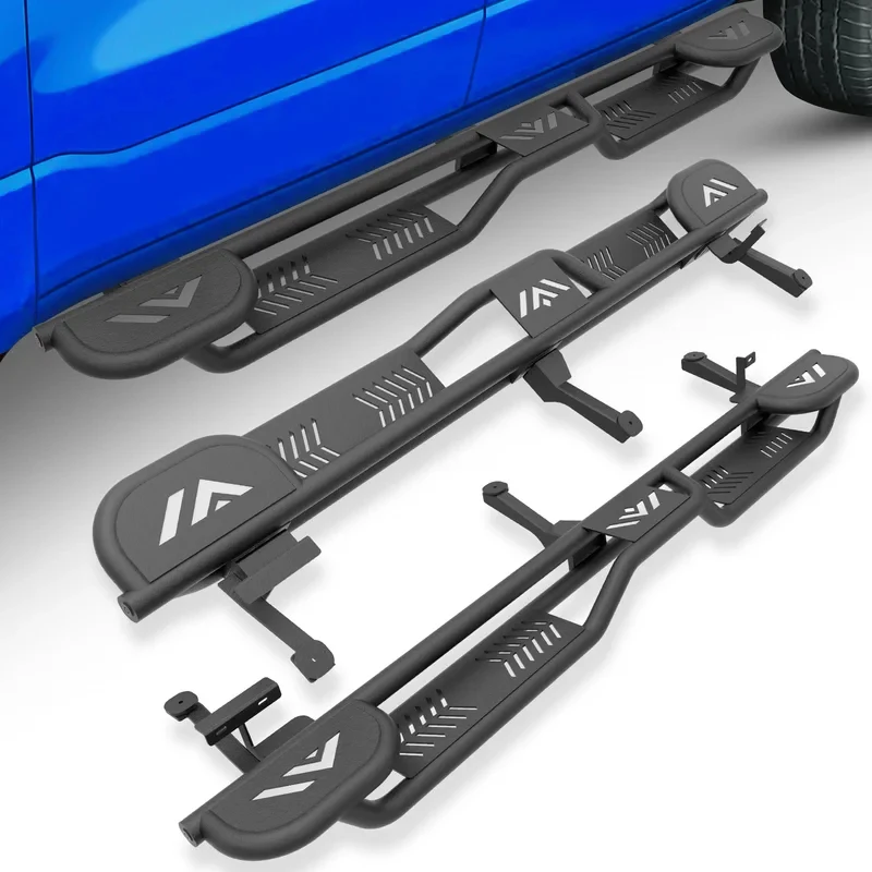 High Quality Three Raised Steps Side Boards Fit 2002-2008 1500 Quad Cab 2003-2009 2500 3500 Double Extended Cab