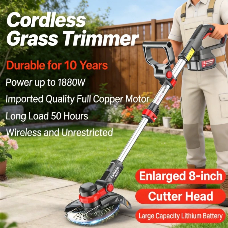 Multifunctional Mini Electric Lawn Mower, Portable, Durable, Household Lawn & Pruning Tool