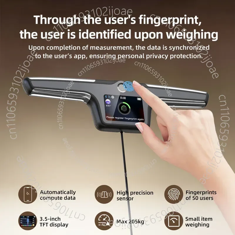 New Smart 8-Electrode Body Fat Scale with TFT Color Screen Bluetooth and Fingerprint Recognition