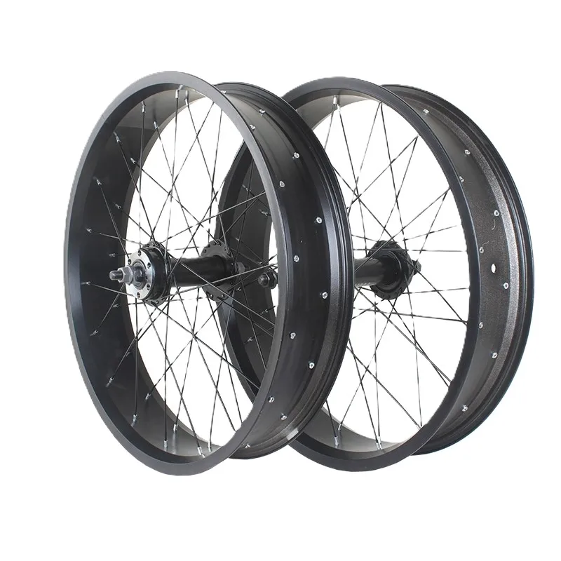 

High Quality Snow Bike Aluminum Wheelset 20/24/26 * 4.0 Fat Tire Bike Beach Bike Front and Rear Wheels