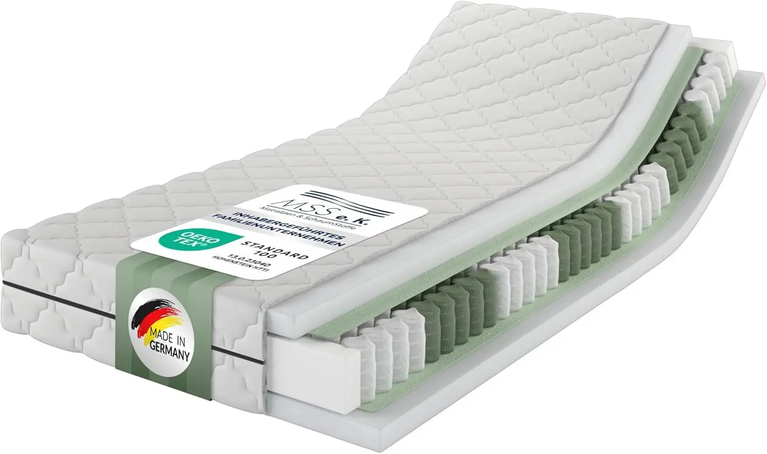 x 20 cm (Kernhöhe 19 cm), Federkernmatratze mit Komfortschaum und Mikrofaserbezug, Matratze für Kinder und Erwachsene,
