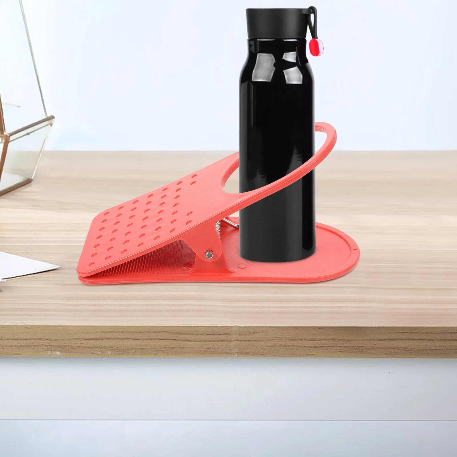 

Cup Holder Clip Table Cup Clamp 16x75x3cm Plastic Stainless Steel Desk Drink Home Office Fastfood Restaurant