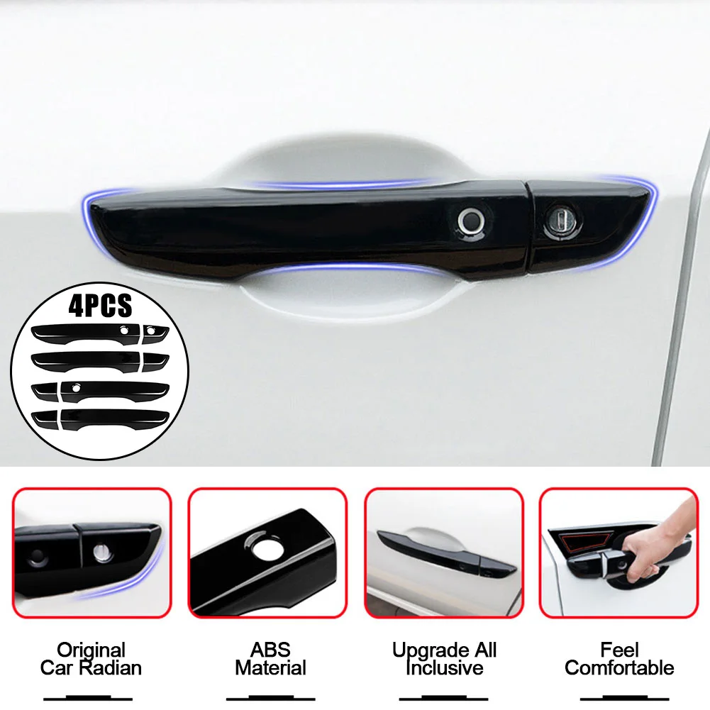 4PCS Door Handle Covers with Keyless Entry Exterior Door Handles Covers For Honda for Civic 10th 2016 2017 2018 2019 Car Decor