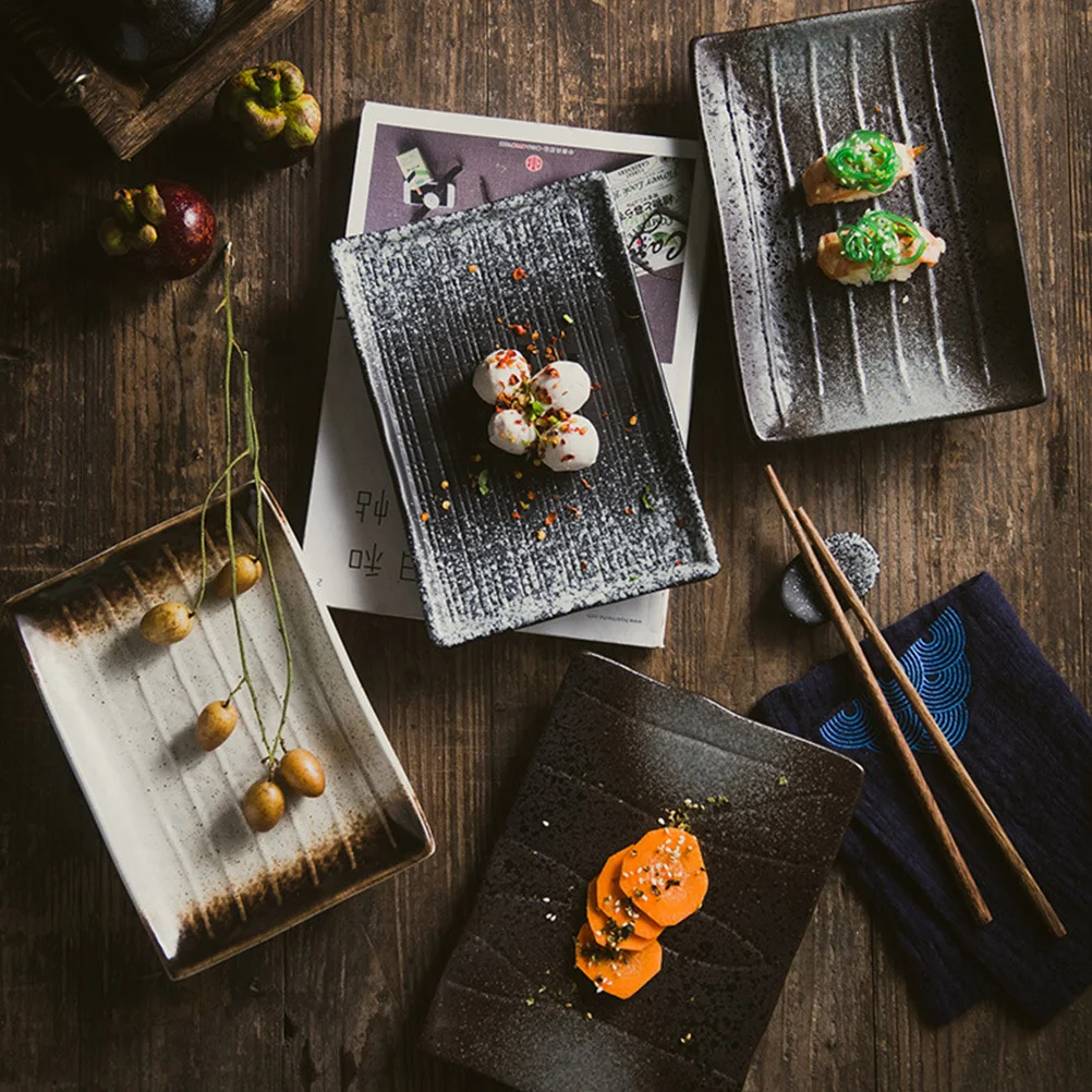 

2Pcs Simple Sushi Dish Japanese-Type Snack Plate Cutlery for Home Restaurant Catering Use Easy Household Tableware