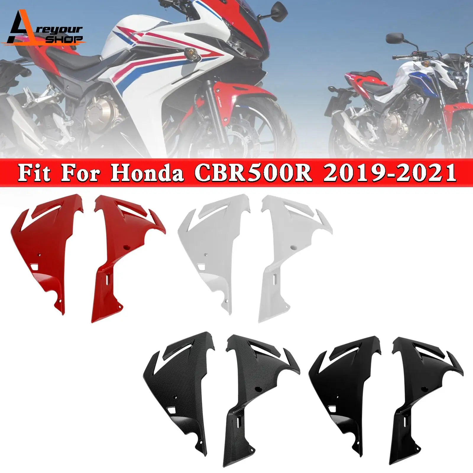 

Areyourshop Side frame Panel Cover Fairing Cowl for Honda CBR500R 2019-2021 Motor Accessories