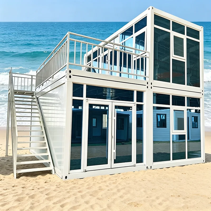 Customized Prefabricated Capsule Houses Prefab Houses Quality Luxury Modern Modular Container Houses for Family With Terrace