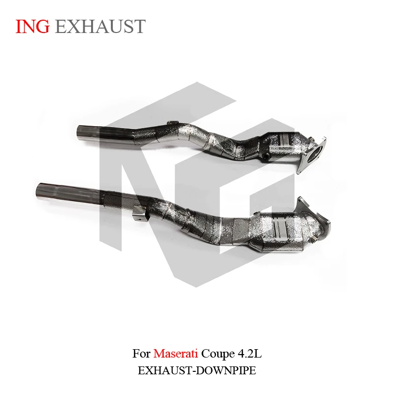 

ING Header Stainless Steel Catless Downpipe for Maserati Coupe 4.2L Heat Shield Converter Auto Engine Tube Drive Exhaust System