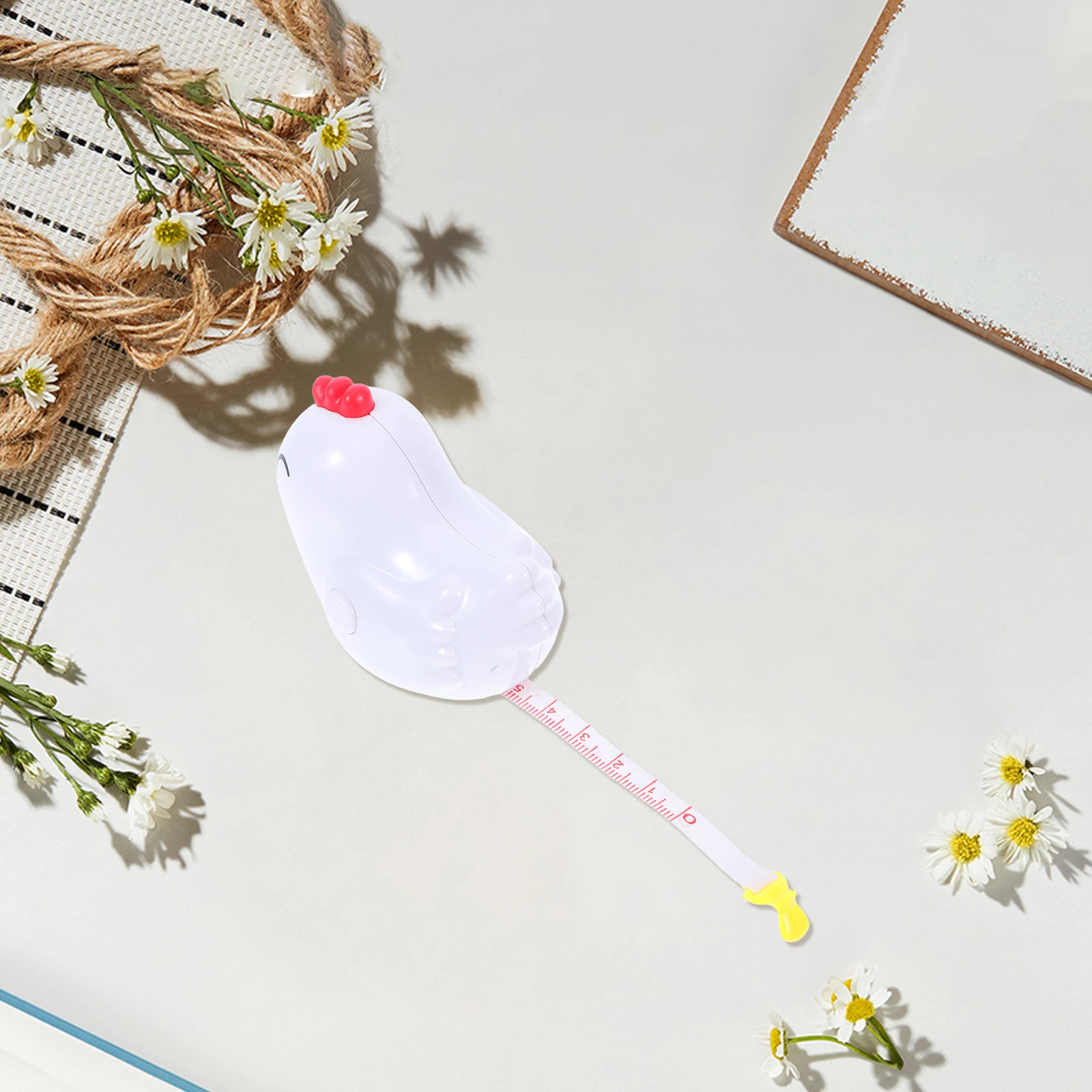 

Cartoon Chick Tape Measure 1M Long 0 7cm Wide Cute Mini for Kids Body Measure Clothes Sewing Accessories Portable Durable High
