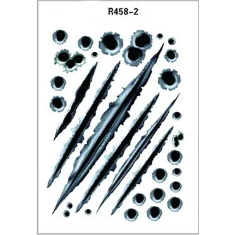 Simulación de agujero de bala, pegatina para coche, agujero de bala, marca de garra de grieta, pegatina de coche genial, juego de pegatinas de simulación de agujero de bala para coche R458