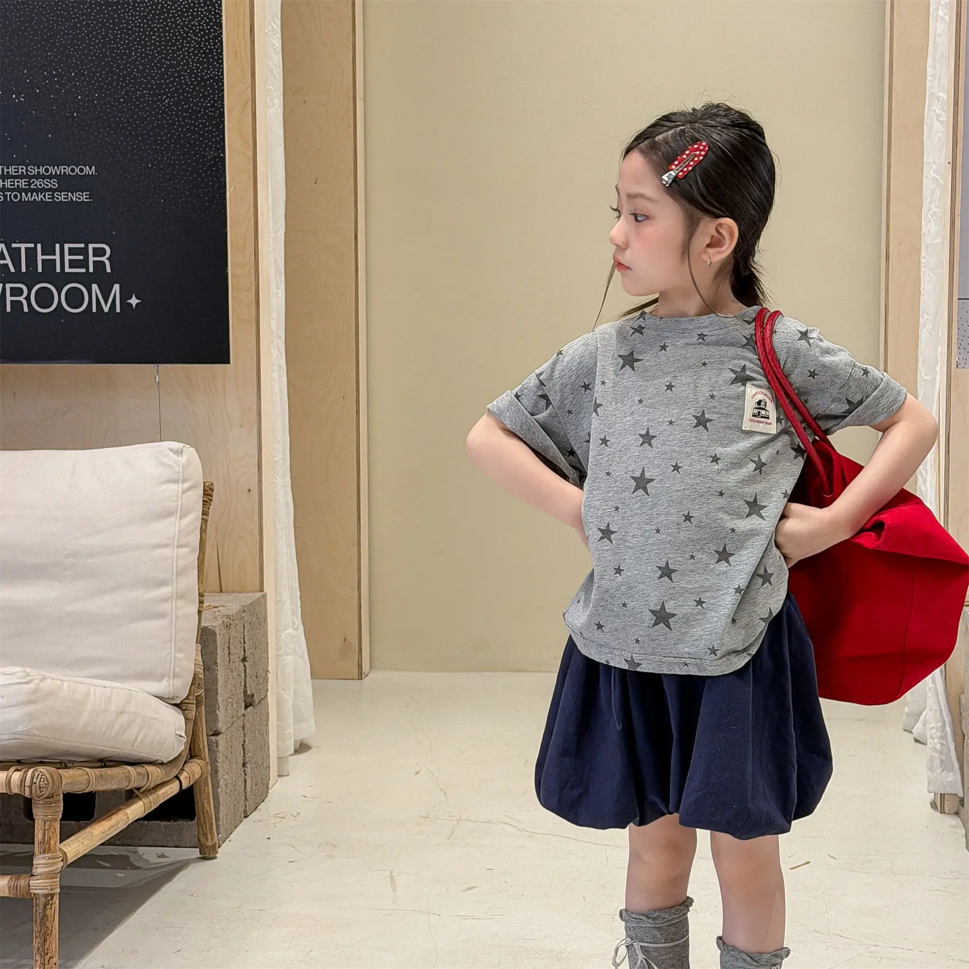 Neue Sommer-Shorts für Mädchen im koreanischen Stil, einfarbig, für Kleinkinder, schicke Kürbis-Shorts, stilvolle, lässige Urlaubs-Outdoor-Shorts – Detail 17