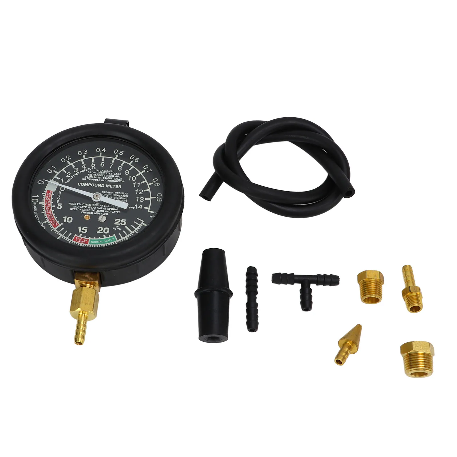 Fuel Pump Vacuum Tester Gauge Carburetor Pressure Diagnostics Leakage Tool Universal for Car