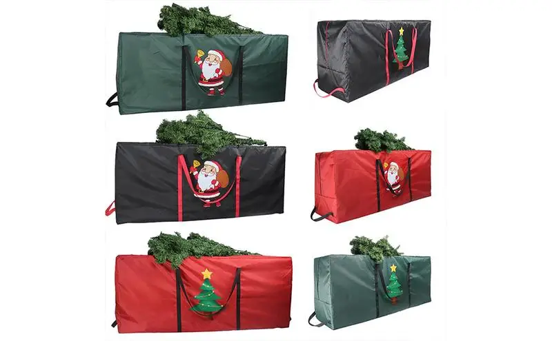 

Christmas Tree Bag Christmas Tree Bag Oxford Cloth Foldable Xmas Decoration Wreath Storage Bag Protect From Dust Holiday Decor