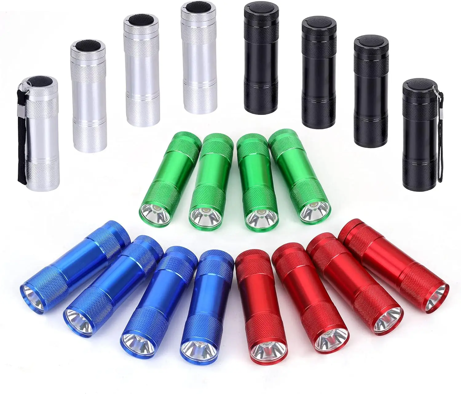 

Набор из 20 сверхярких алюминиевых светодиодных фонарей на 100 люмен, с сухими батареями AAA в комплекте и предварительно установленными