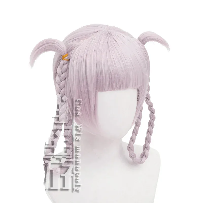 qq34Nanakusa Nazuna Cos 45CM Powder Gray Heat-resistant Synthetic Hair Halloween Party Anime Cosplay Wigs+wig Cap