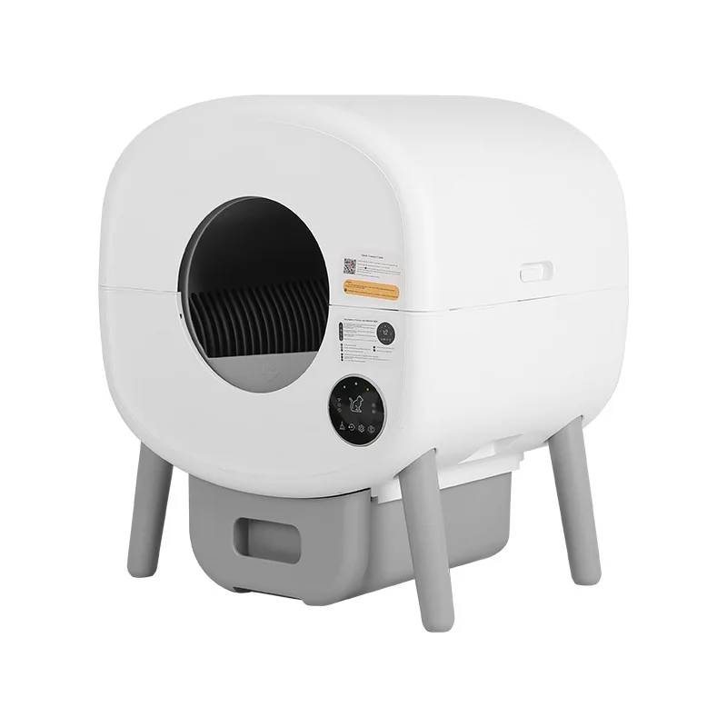 

Newest Design Smart Cat Litter Box Plastic Automatic Pet Toilet With Self-Cleaning Litter Box Feature
