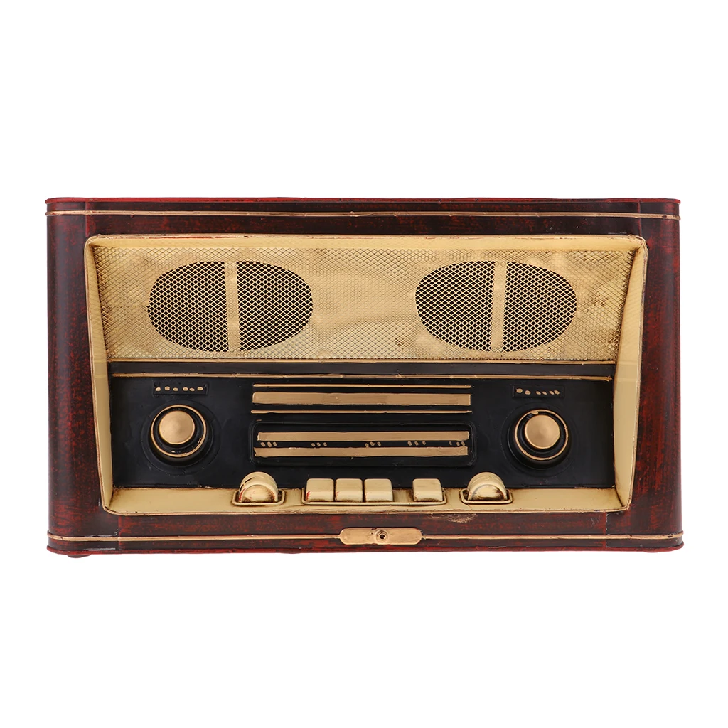 

Antique Imitation Art Iron Art Radio Model Home Decor Bedroom Ornaments Favor Photo Prop