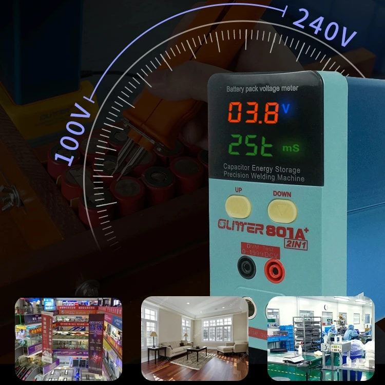 

Integrated 801A+ GLITTER Small Energy Automatic Battery Spot Welder with 70A/70BN Welding Pen 70A/70BN Welding Pen