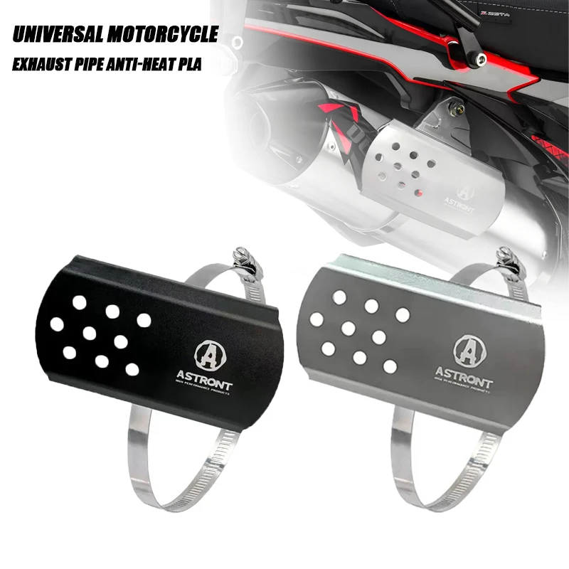 New Universal Black/Silver Motorcycle Exhaust Pipe Anti-Scald Protection Heat Shield Adjustable Size Motorcycle Accessories